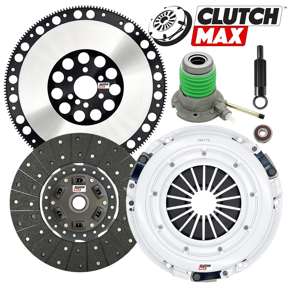 CLUTCHMAX STAGE 2 CLUTCH KIT & PERFORMANCE CHROMOLY FLYWHEEL WITH SLAVE CYLINDER BUNDLE SET [CM04804HDWS-LSF04173-ST2]