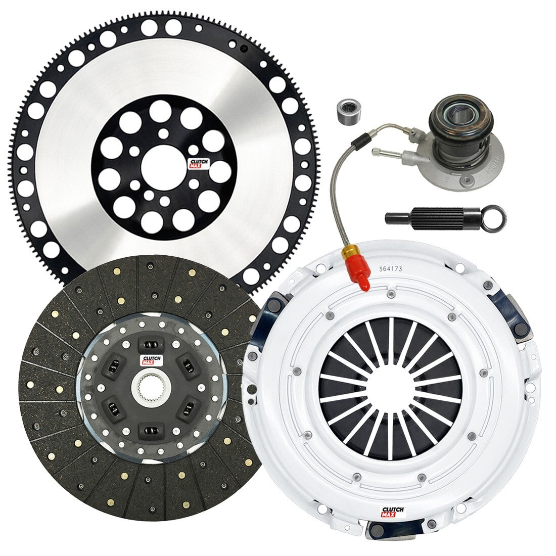 CLUTCHMAX STAGE 2 CLUTCH KIT & PERFORMANCE CHROMOLY FLYWHEEL WITH SLAVE CYLINDER BUNDLE SET [CM04273SBWS-LSF04173-ST2X]