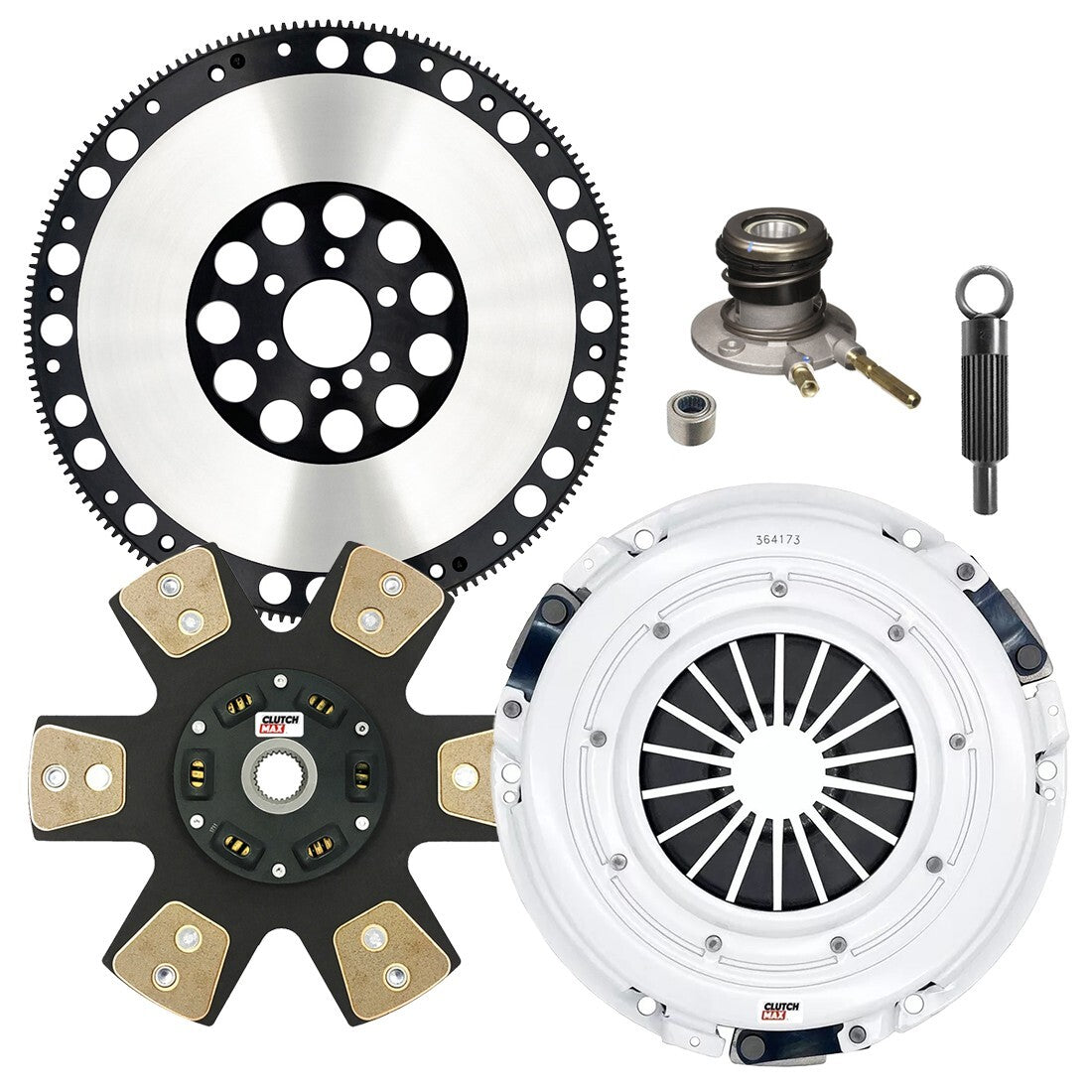 CLUTCHMAX STAGE 4 CLUTCH KIT & PERFORMANCE CHROMOLY FLYWHEEL WITH SLAVE CYLINDER BUNDLE SET [CM04222HDCWS-LSF04173-ST4]