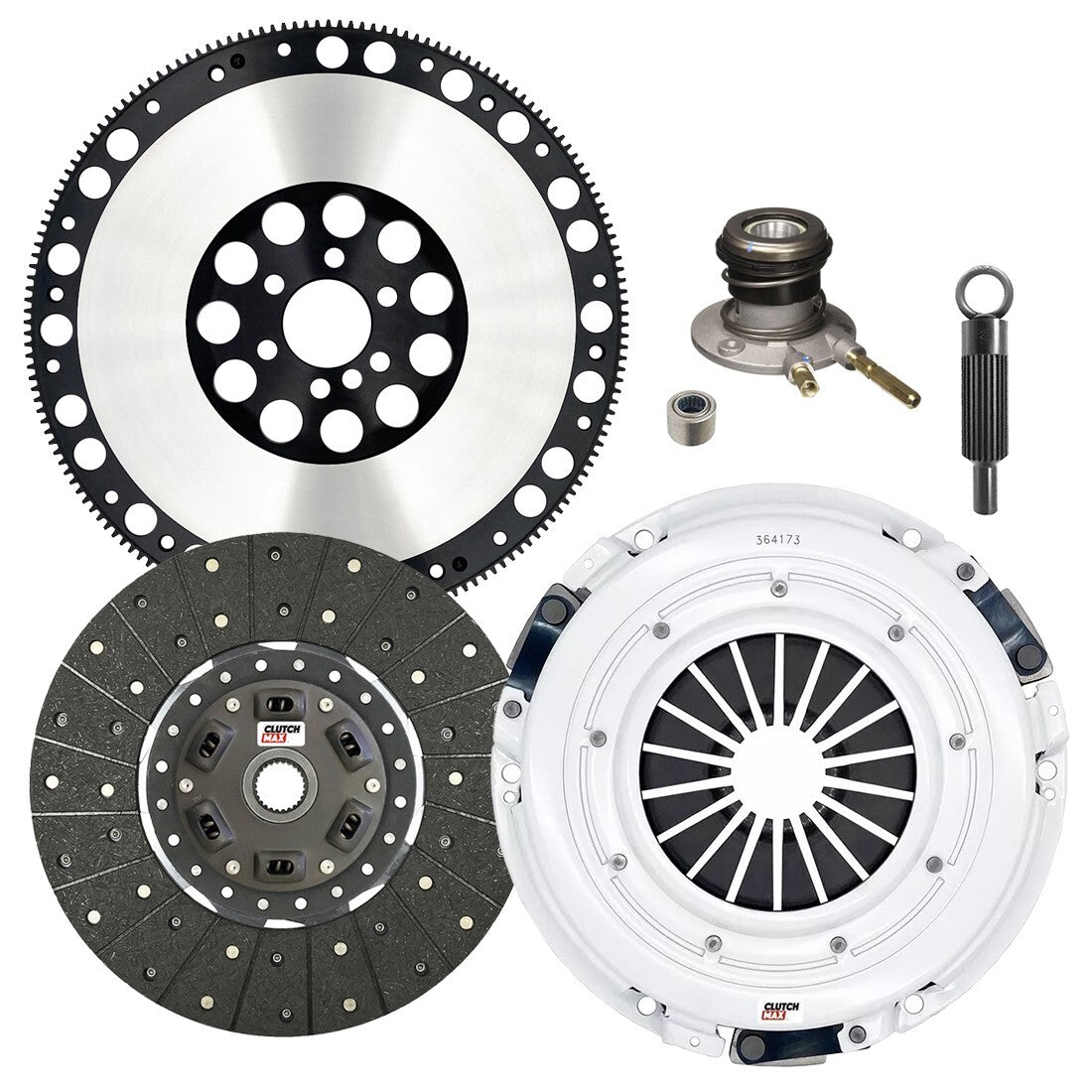 CLUTCHMAX STAGE 2 CLUTCH KIT & PERFORMANCE CHROMOLY FLYWHEEL WITH SLAVE CYLINDER BUNDLE SET [CM04222SBWS-LSF04173-ST2X]
