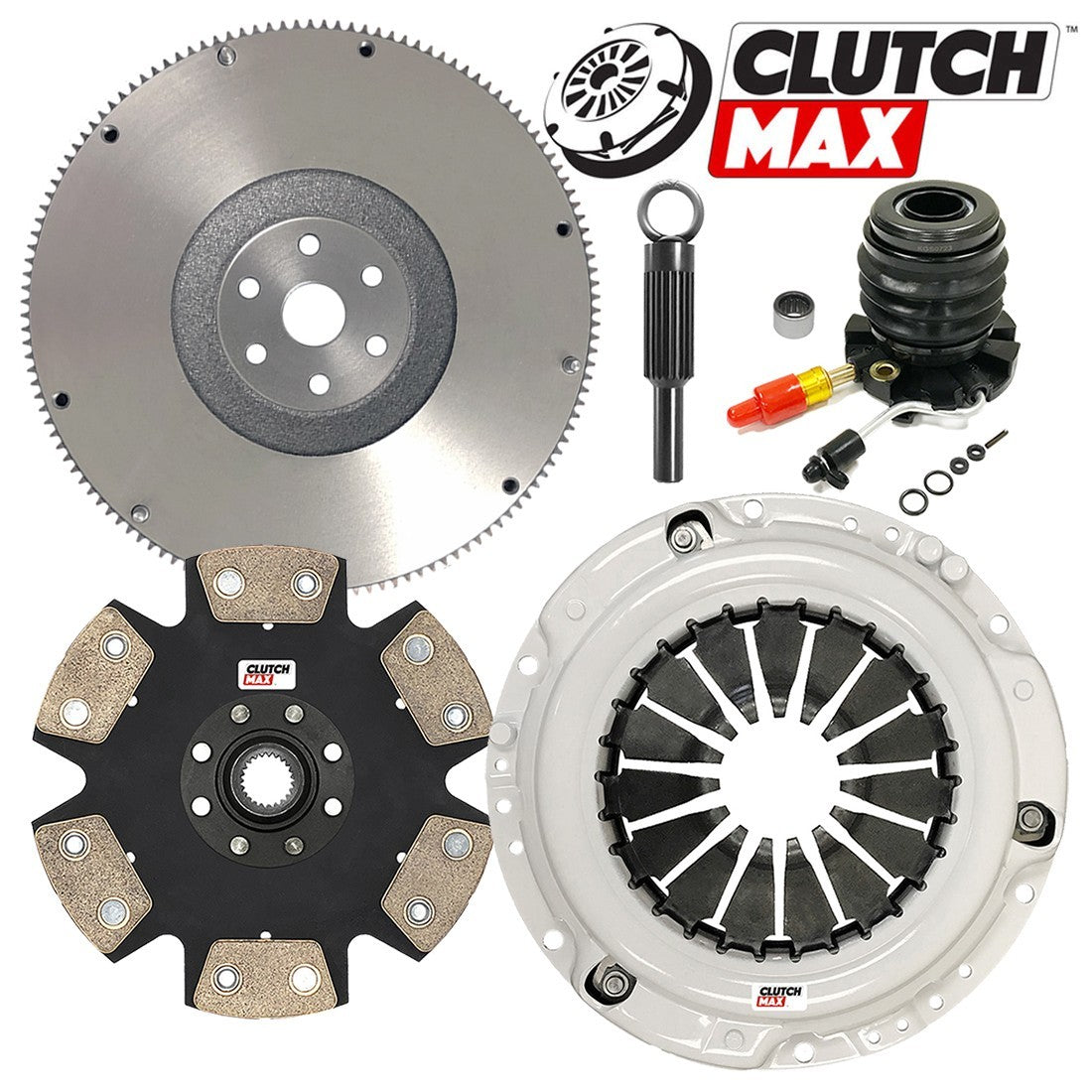 CLUTCHMAX STAGE 4 CLUTCH KIT & FLYWHEEL WITH SLAVE CYLINDER BUNDLE SET [CM07141HDDWS+FW167760-ST4]