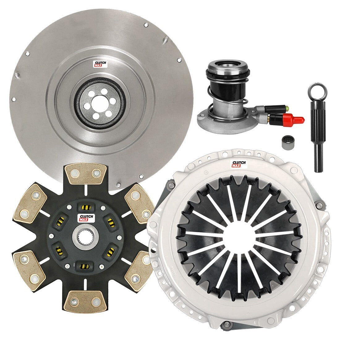 CLUTCHMAX STAGE 3 CLUTCH KIT & FLYWHEEL WITH SLAVE CYLINDER BUNDLE SET [CM07077HDCWS-FW167724-ST3]