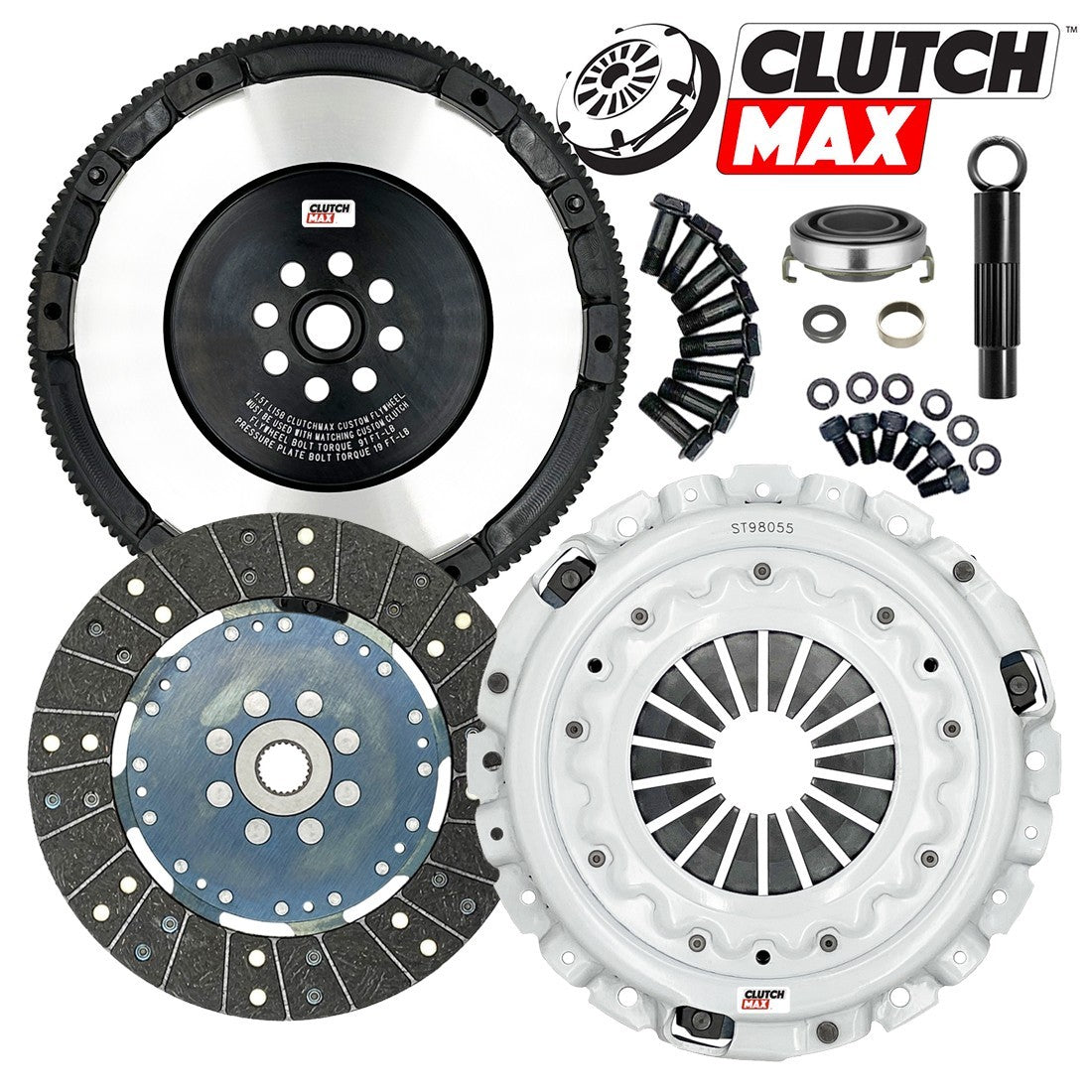 CLUTCHMAX STAGE 1 CLUTCH KIT & PERFORMANCE CHROMOLY FLYWHEEL BUNDLE SET [CM08819HDRLSF-ST1R]