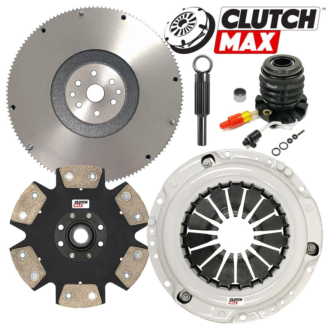 CLUTCHMAX STAGE 4 CLUTCH KIT & FLYWHEEL WITH SLAVE CYLINDER BUNDLE SET [CM07141HDDWS+FW167741-ST4]