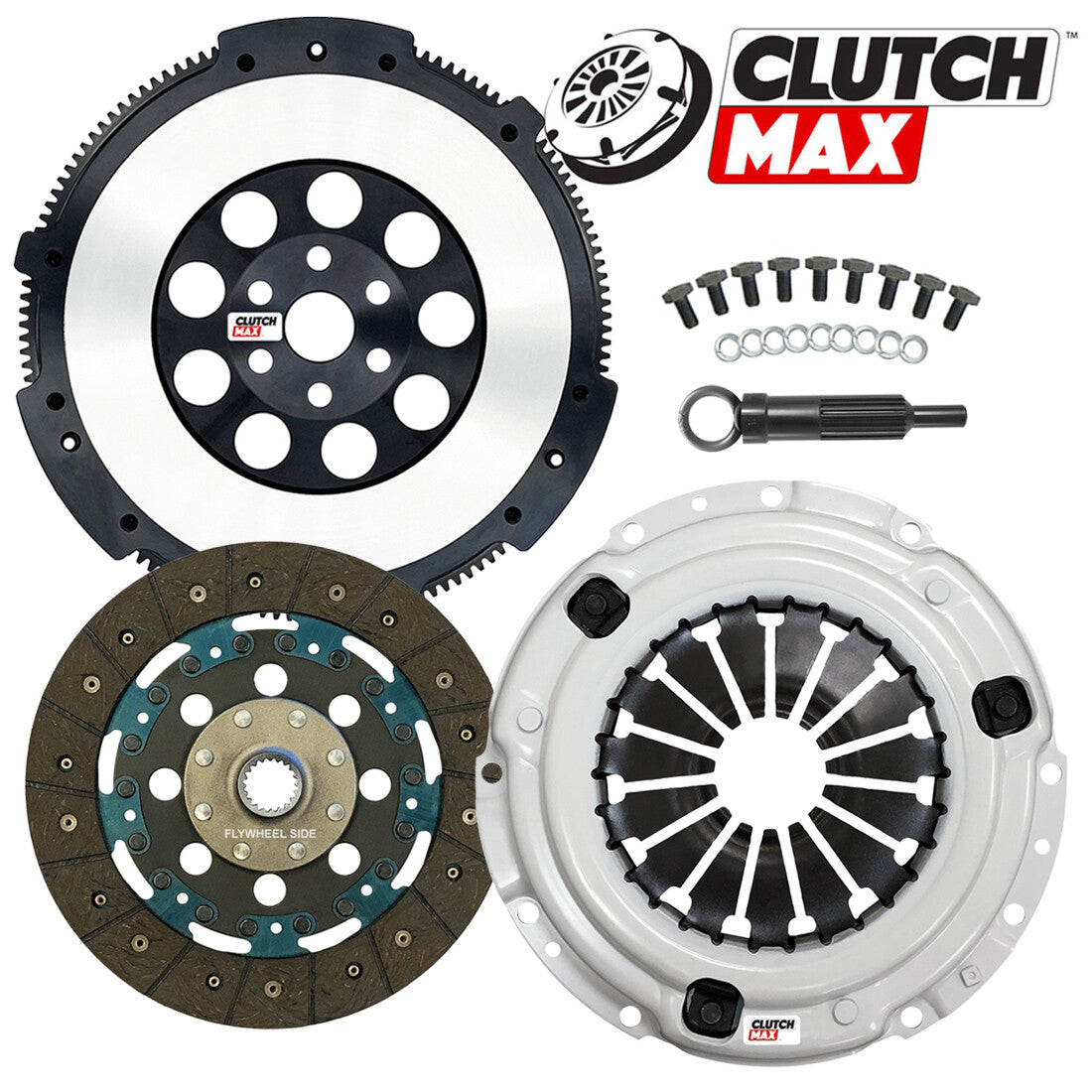 CLUTCHMAX STAGE 2 CLUTCH KIT & PERFORMANCE CHROMOLY FLYWHEEL BUNDLE SET [CM06255HDRLSF-ST2R]