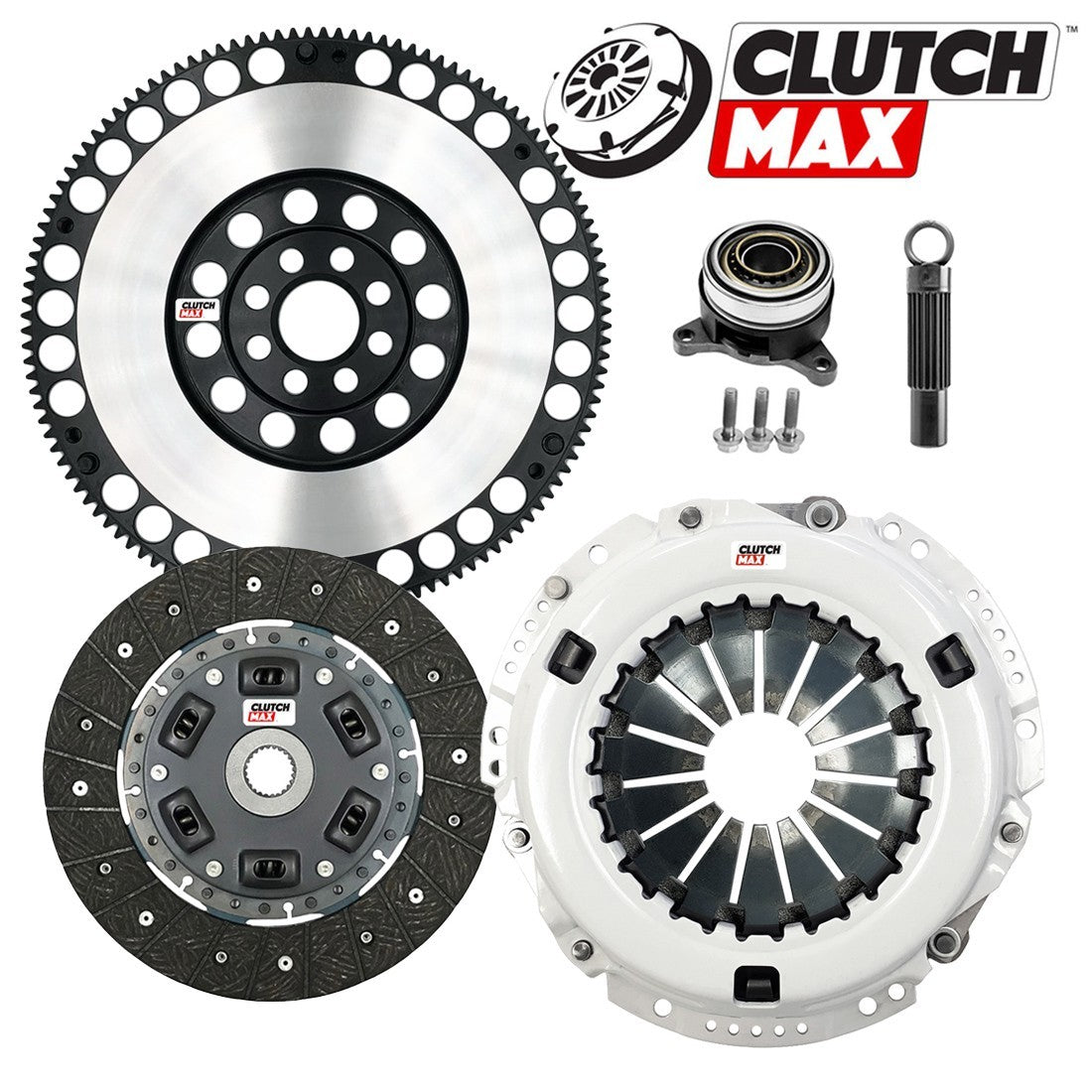 CLUTCHMAX STAGE 2 CLUTCH KIT & PERFORMANCE CHROMOLY FLYWHEEL WITH SLAVE CYLINDER BUNDLE SET [CM16087HDWS-LSF16082-ST2]