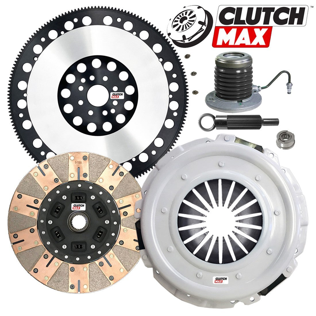 CLUTCHMAX STAGE 3 CLUTCH KIT & PERFORMANCE CHROMOLY FLYWHEEL WITH SLAVE CYLINDER BUNDLE SET [CM07953DFWS-LSF07024-ST3]