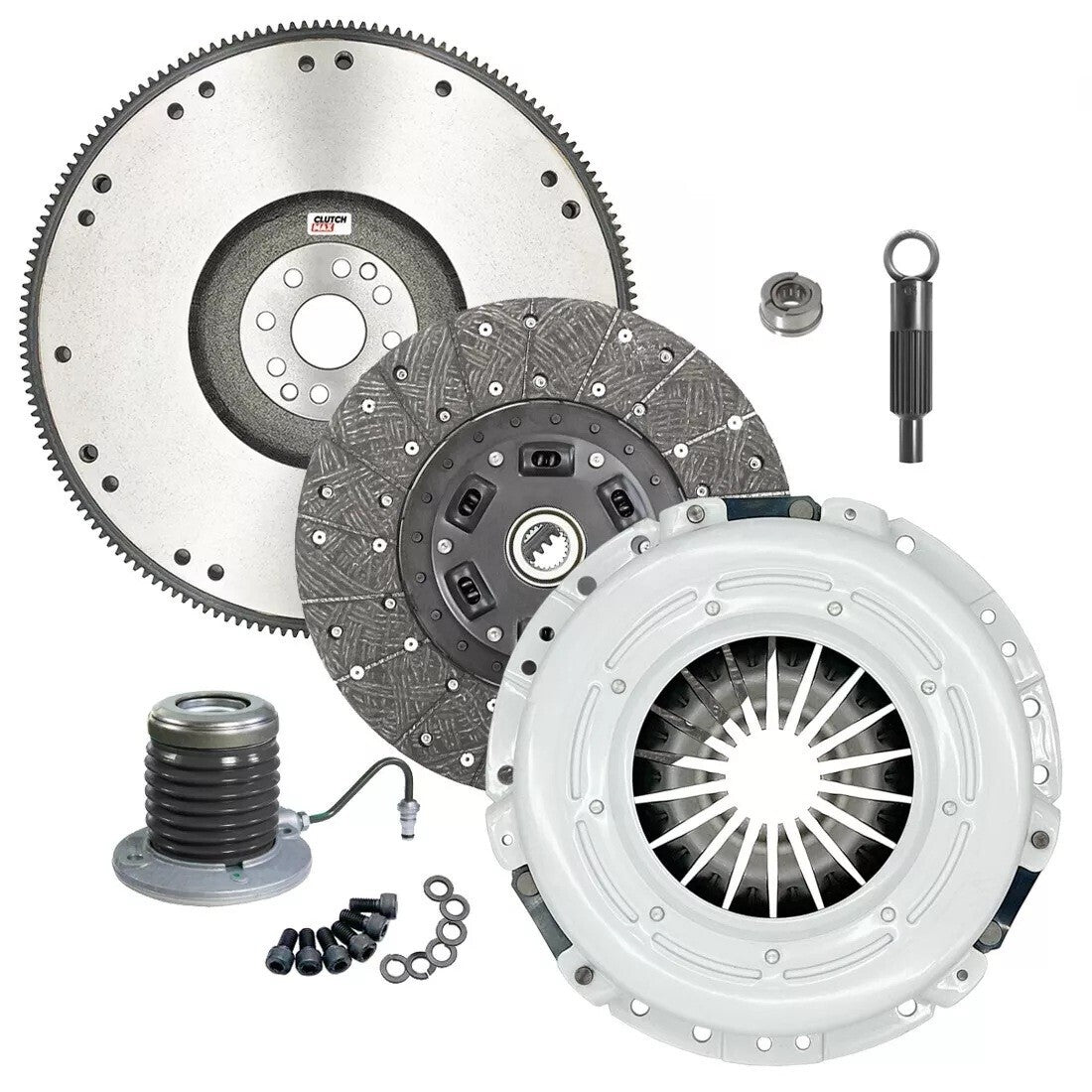 CLUTCHMAX OEM CLUTCH KIT & FLYWHEEL WITH SLAVE CYLINDER BUNDLE SET [CM07809HDWS-FW167751WB-CK]
