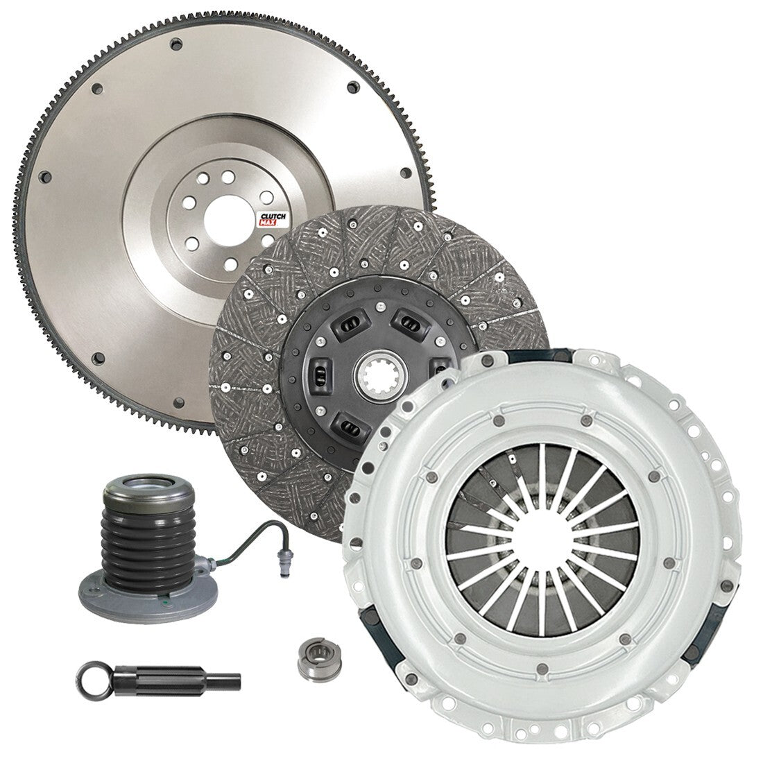 CLUTCHMAX OEM CLUTCH KIT & FLYWHEEL WITH SLAVE CYLINDER BUNDLE SET [CM07187HDWS-FW167731-CK]
