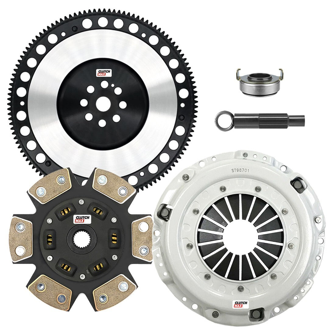 CLUTCHMAX STAGE 3 CLUTCH KIT & PERFORMANCE CHROMOLY FLYWHEEL BUNDLE SET [CM08014HDCLSF-ST3]