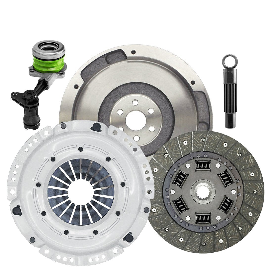 CLUTCHMAX OEM CLUTCH KIT & FLYWHEEL WITH SLAVE CYLINDER BUNDLE SET [CM04195HDWS-FW167610-CK]