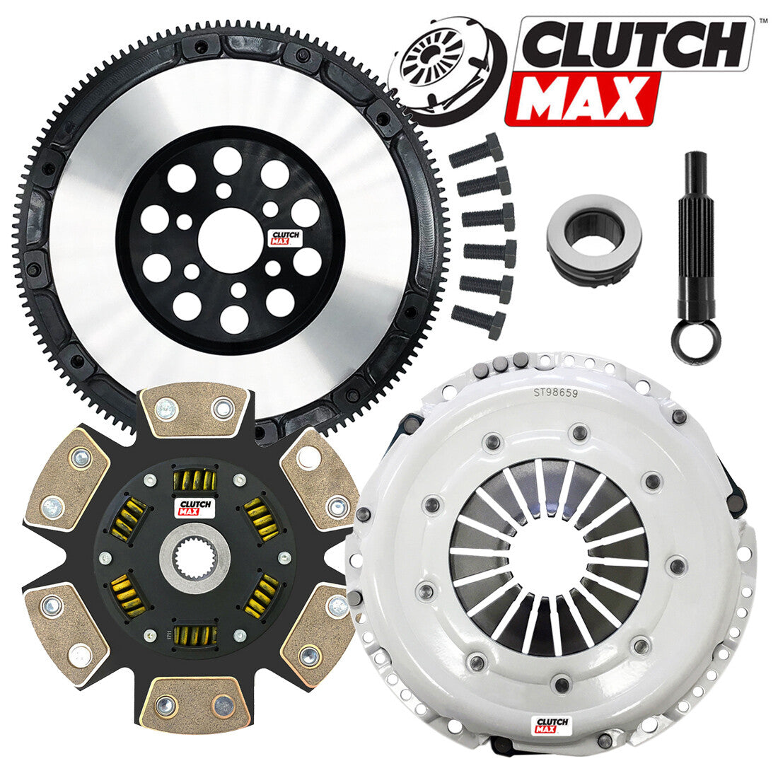 CLUTCHMAX STAGE 3 CLUTCH KIT & PERFORMANCE CHROMOLY FLYWHEEL BUNDLE SET [CM02027HDCLSF-ST3]