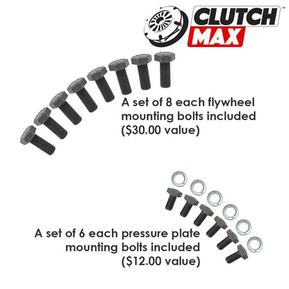 CLUTCHMAX OEM CLUTCH KIT & PERFORMANCE CHROMOLY FLYWHEEL WITH SLAVE CYLINDER BUNDLE SET [CM17168HDWS+LSF17168-CK]