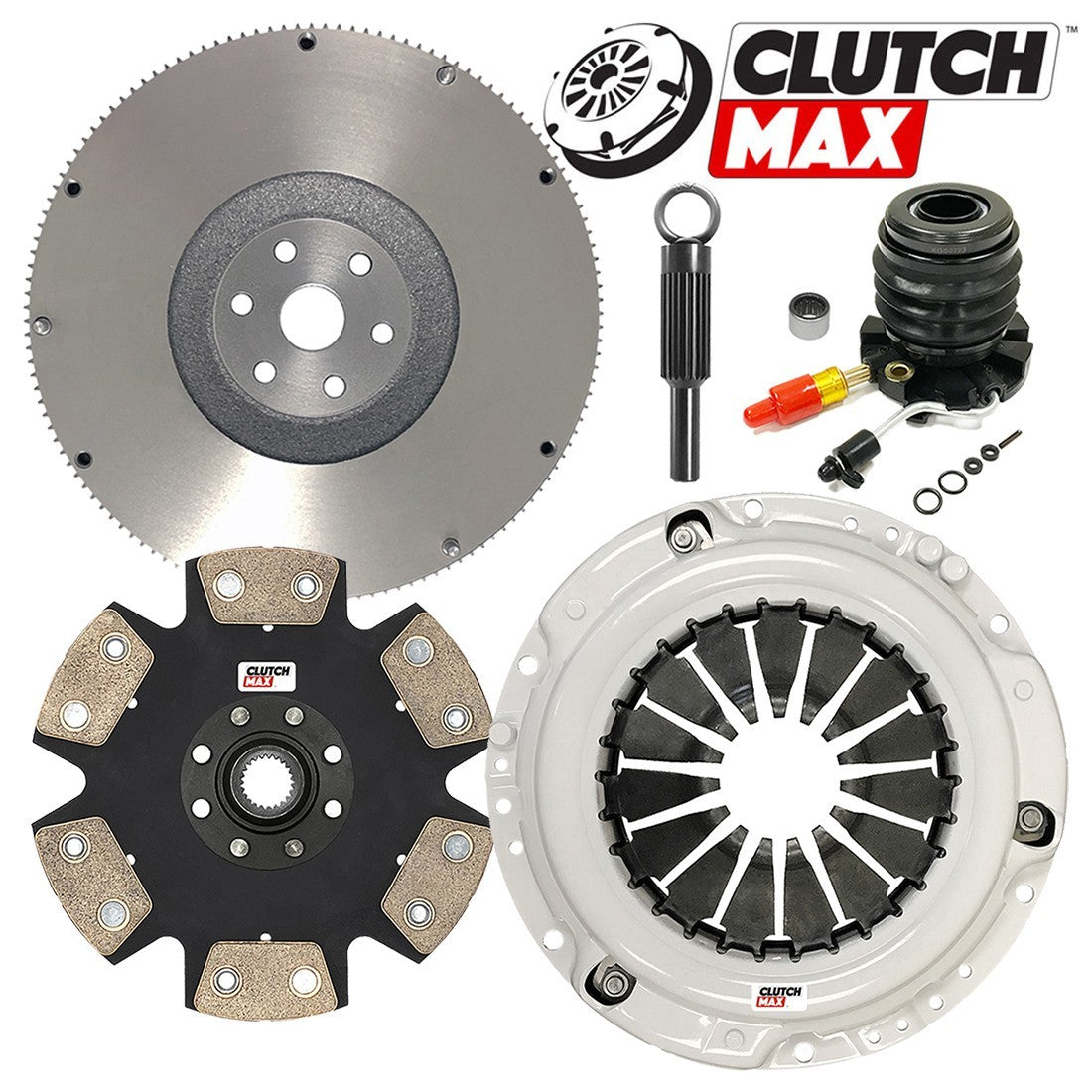 CLUTCHMAX STAGE 4 CLUTCH KIT & FLYWHEEL WITH SLAVE CYLINDER BUNDLE SET [CM07141HDDWS+FW167705-ST4]