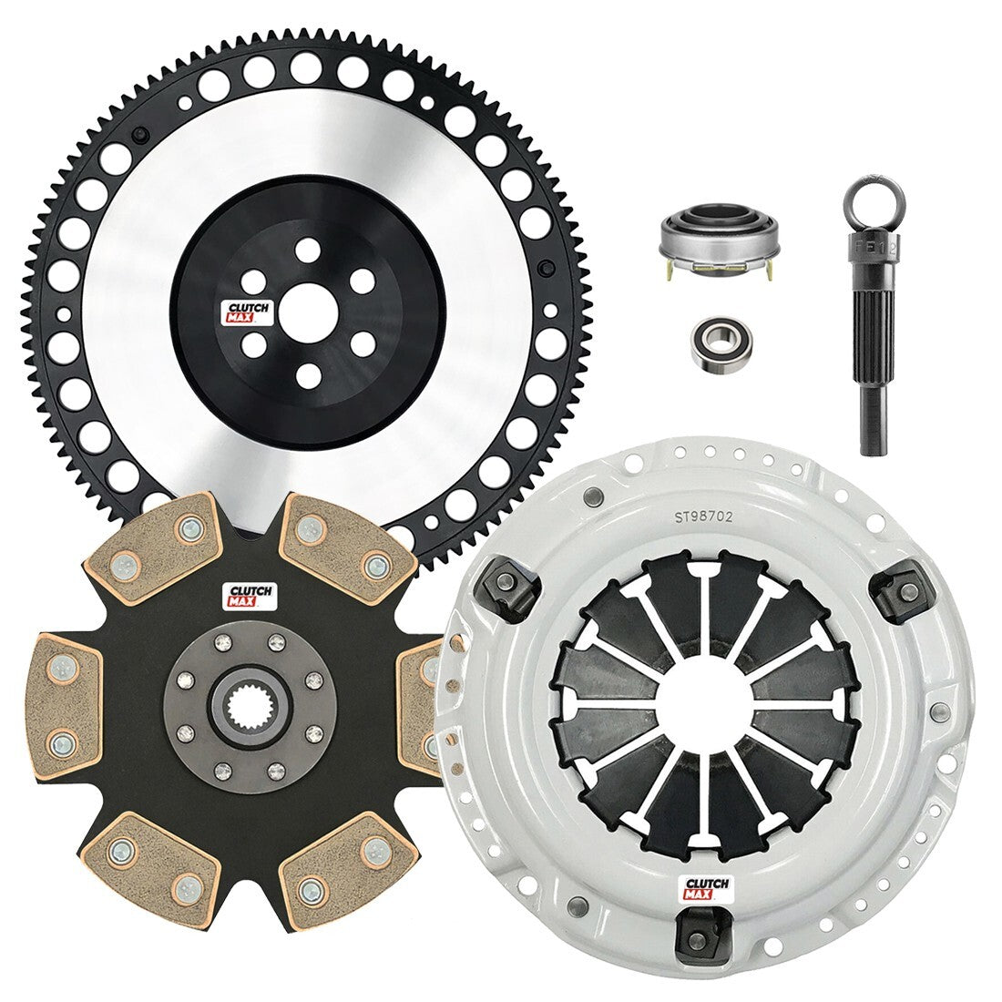 CLUTCHMAX STAGE 4 CLUTCH KIT & PERFORMANCE CHROMOLY FLYWHEEL BUNDLE SET [CM08012HDDLSF-ST4]