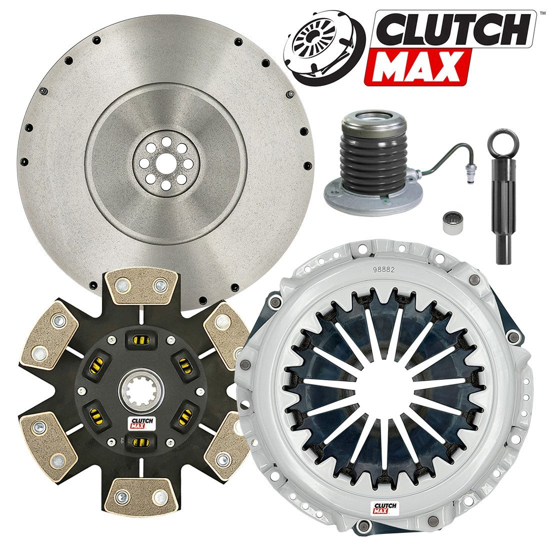 CLUTCHMAX STAGE 4 CLUTCH KIT & FLYWHEEL WITH SLAVE CYLINDER BUNDLE SET [CM07293HDCWS+FW167980-ST4]