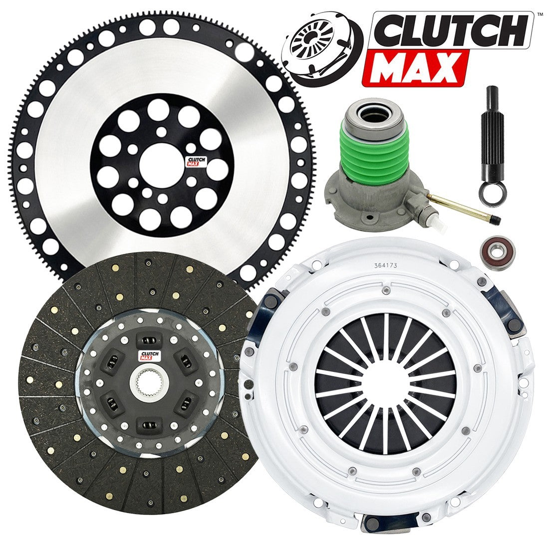 CLUTCHMAX STAGE 2 CLUTCH KIT & PERFORMANCE CHROMOLY FLYWHEEL WITH SLAVE CYLINDER BUNDLE SET [CM04804SBWS-LSF04173-ST2X]