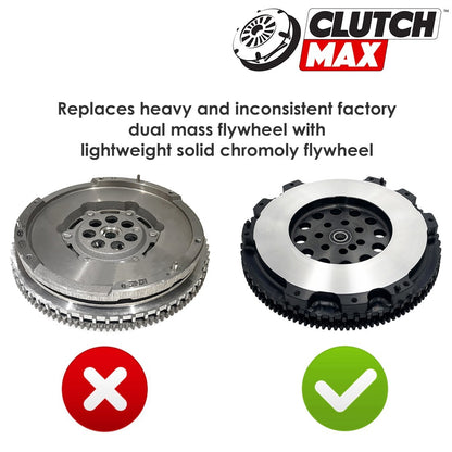 CLUTCHMAX STAGE 2 CLUTCH KIT & PERFORMANCE CHROMOLY FLYWHEEL WITH SLAVE CYLINDER BUNDLE SET [CM05960HDWS-LSF05960-ST2]