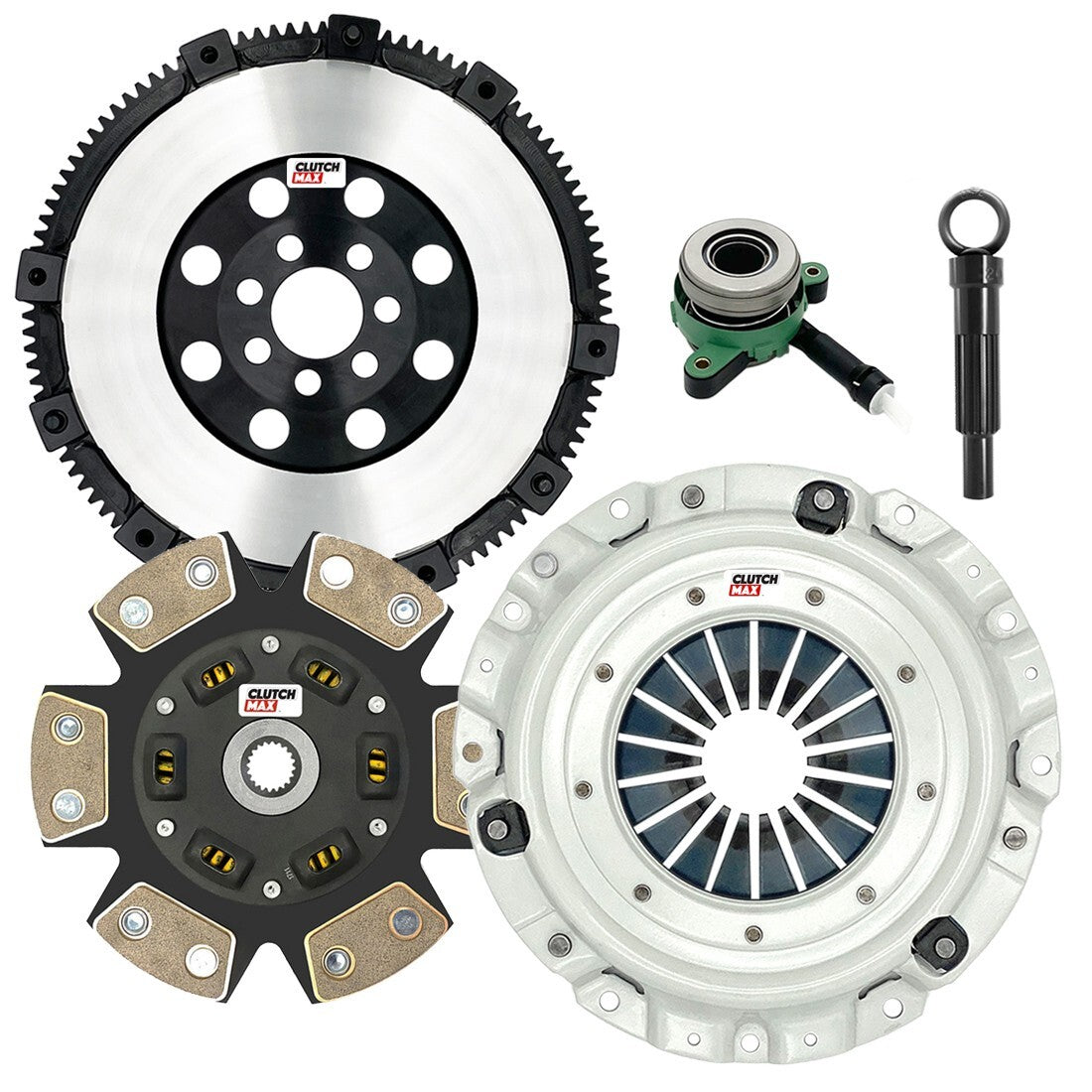 CLUTCHMAX STAGE 3 CLUTCH KIT & PERFORMANCE CHROMOLY FLYWHEEL WITH SLAVE CYLINDER BUNDLE SET [CM05012HDCWS-LSF05012-ST3]