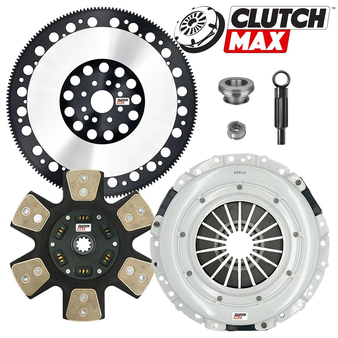 CLUTCHMAX STAGE 4 CLUTCH KIT & PERFORMANCE CHROMOLY FLYWHEEL BUNDLE SET [CM07024HDCLSF-ST4]