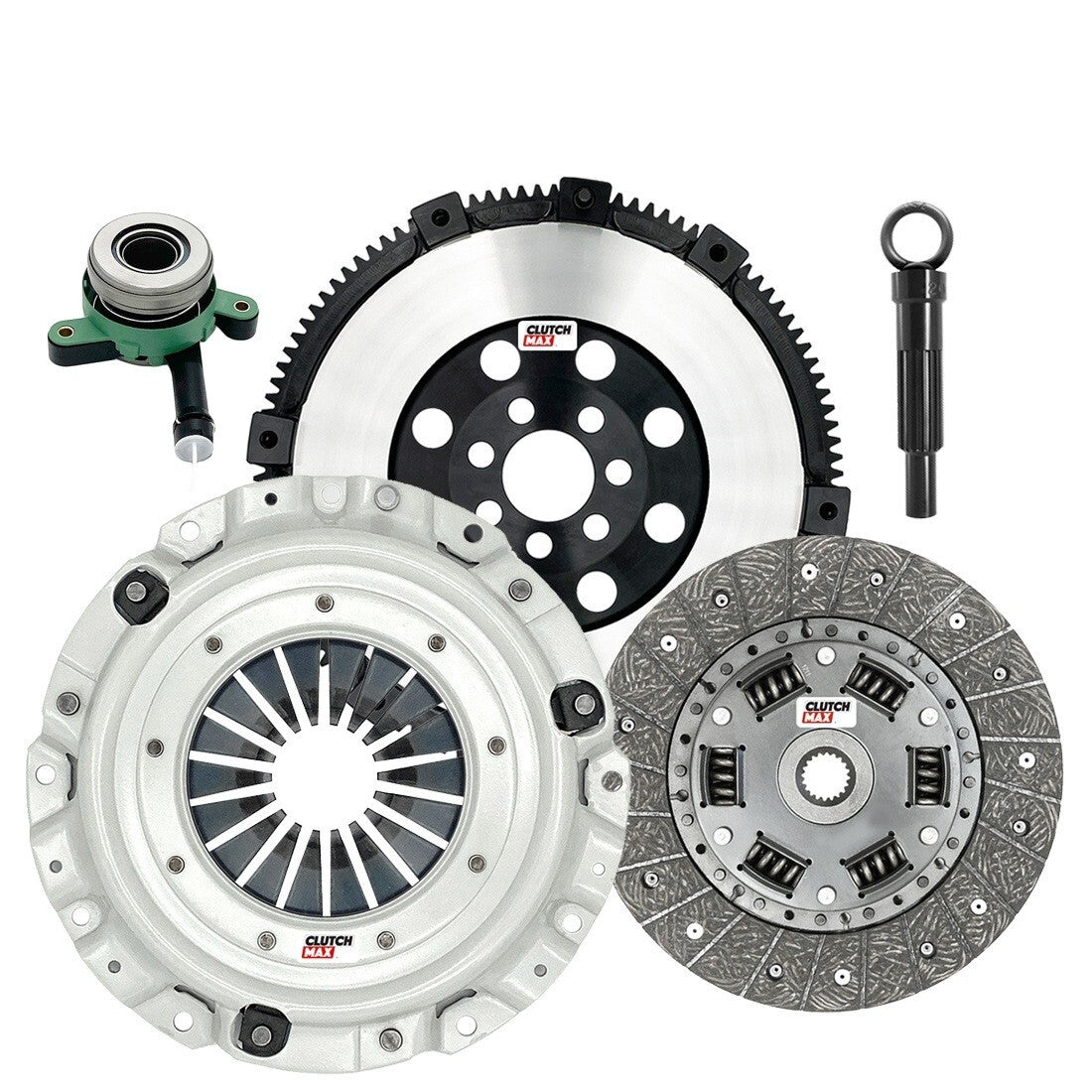 CLUTCHMAX OEM CLUTCH KIT & PERFORMANCE CHROMOLY FLYWHEEL WITH SLAVE CYLINDER BUNDLE SET [CM05012HDWS-LSF05012-CK]