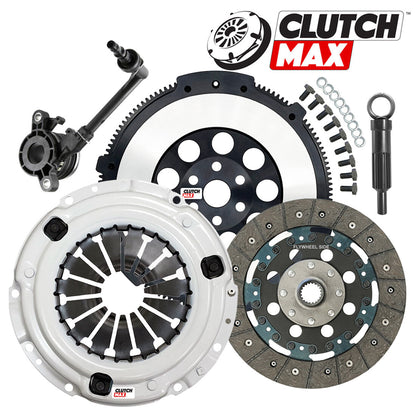 CLUTCHMAX OEM CLUTCH KIT & PERFORMANCE CHROMOLY FLYWHEEL WITH SLAVE CYLINDER BUNDLE SET [CM06255HDRWS-LSF06055-CK]