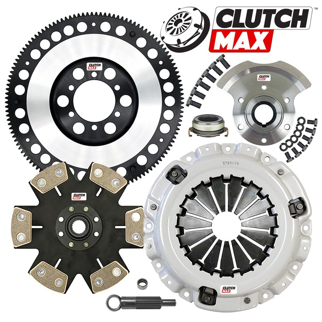 CLUTCHMAX STAGE 5 CLUTCH KIT & PERFORMANCE CHROMOLY FLYWHEEL COUNTER WEIGHT BUNDLE SET [CM10061HDDLSF-CW-03-ST5]