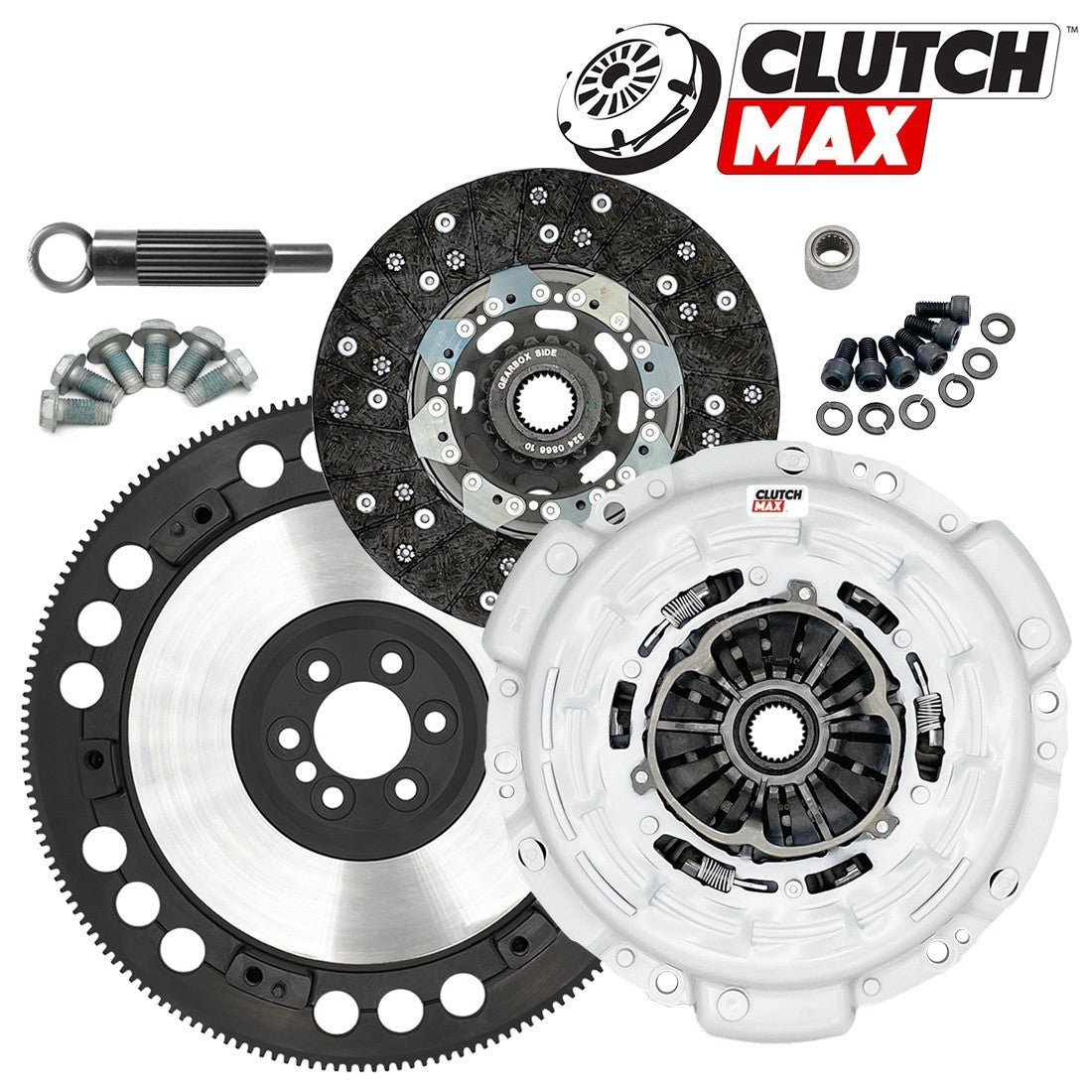 CLUTCHMAX 800HP TWIN PLATE CLUTCH KIT & PERFORMANCE CHROMOLY FLYWHEEL BUNDLE SET [CM04232MPLSF-CK]