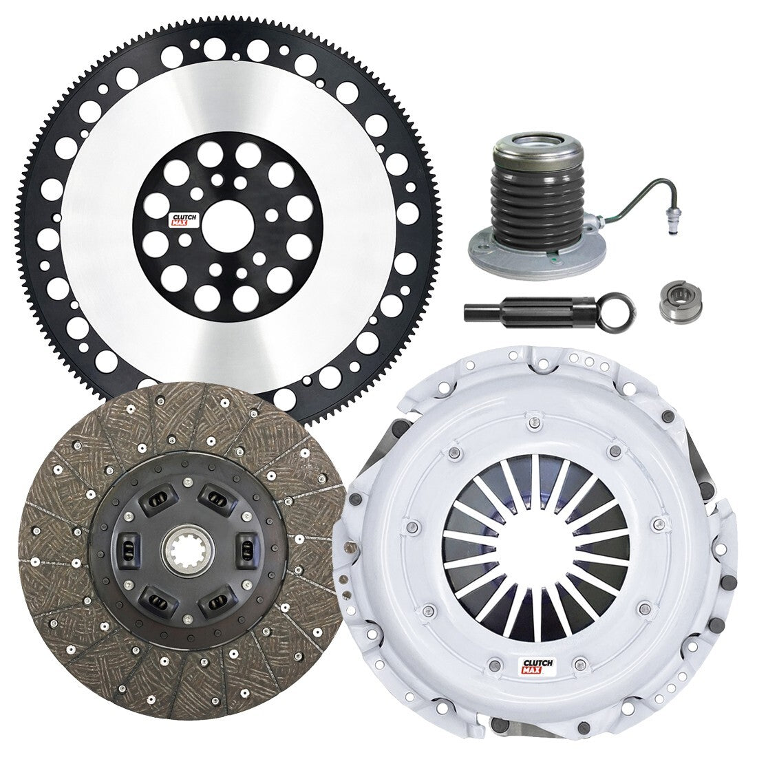 CLUTCHMAX STAGE 1 CLUTCH KIT & PERFORMANCE CHROMOLY FLYWHEEL WITH SLAVE CYLINDER BUNDLE SET [CM07287HDWS+LSF07023-ST1]