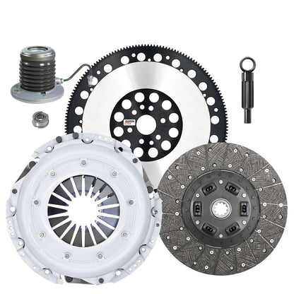 CLUTCHMAX OEM CLUTCH KIT & PERFORMANCE CHROMOLY FLYWHEEL WITH SLAVE CYLINDER BUNDLE SET [CM07287HDWS+LSF07023-CK]