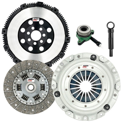 CLUTCHMAX STAGE 1 CLUTCH KIT & PERFORMANCE CHROMOLY FLYWHEEL WITH SLAVE CYLINDER BUNDLE SET [CM05012HDWS-LSF05012-ST1]