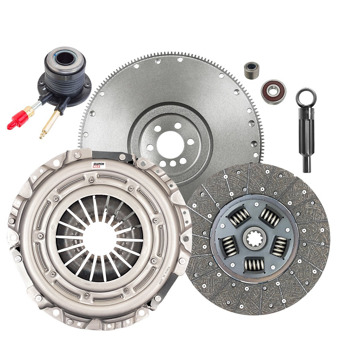 CLUTCHMAX OEM CLUTCH KIT & FLYWHEEL WITH SLAVE CYLINDER BUNDLE SET [CM04253HDWS-FW167529-CK]