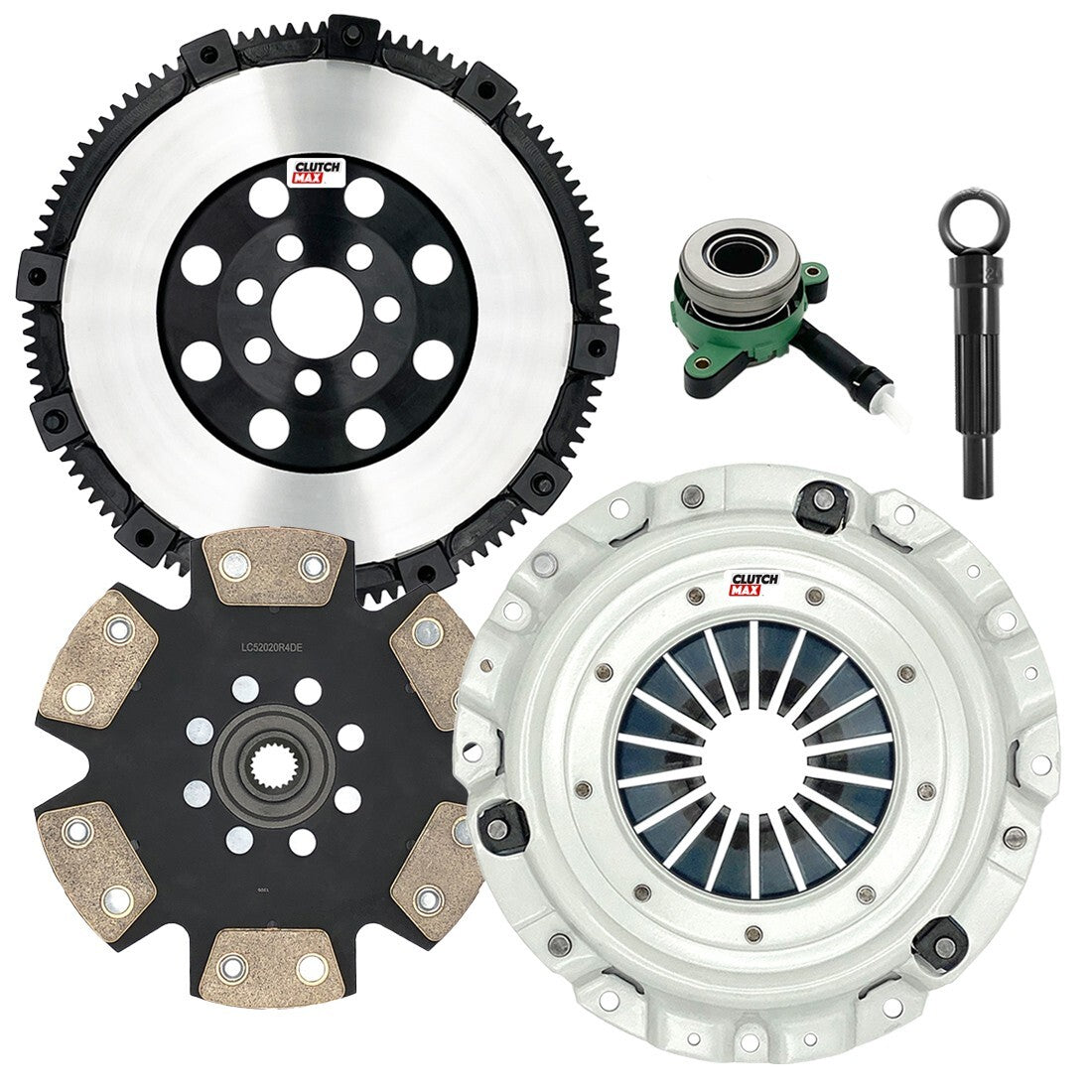 CLUTCHMAX STAGE 4 CLUTCH KIT & PERFORMANCE CHROMOLY FLYWHEEL WITH SLAVE CYLINDER BUNDLE SET [CM05012HDDWS-LSF05012-ST4]