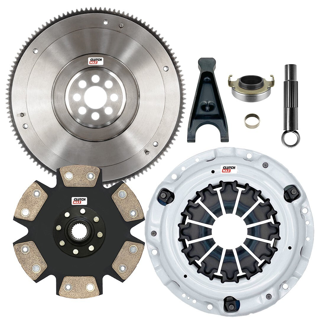 CLUTCHMAX STAGE 4 CLUTCH KIT & FLYWHEEL & CLUTCH FORK BUNDLE SET [CM08148HDDFW-CFP140-ST4]