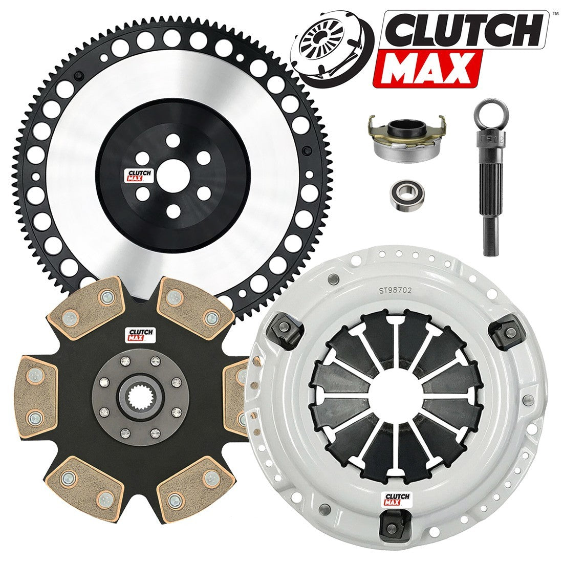 CLUTCHMAX STAGE 4 CLUTCH KIT & PERFORMANCE CHROMOLY FLYWHEEL BUNDLE SET [CM08022HDDLSF-ST4]