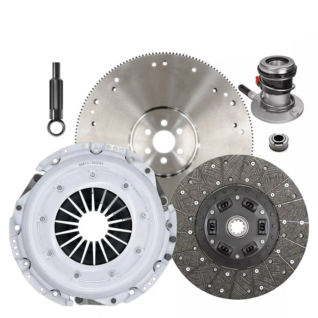 CLUTCHMAX OEM CLUTCH KIT & FLYWHEEL WITH SLAVE CYLINDER BUNDLE SET [CM07057HDWS-FW167935-CK]