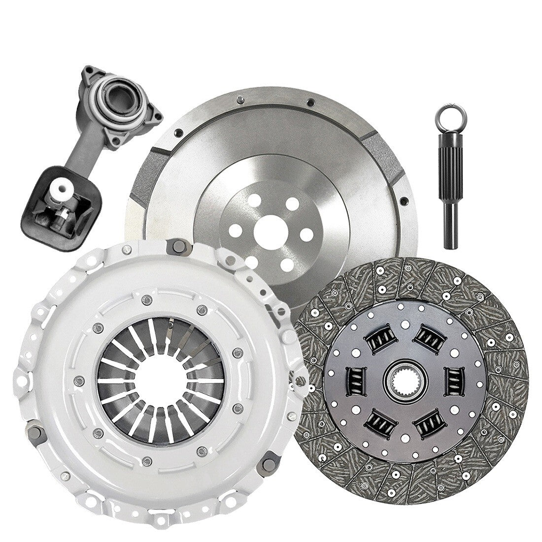 CLUTCHMAX OEM CLUTCH KIT & FLYWHEEL WITH SLAVE CYLINDER BUNDLE SET [CM07136HDWS-FW167740-CK]