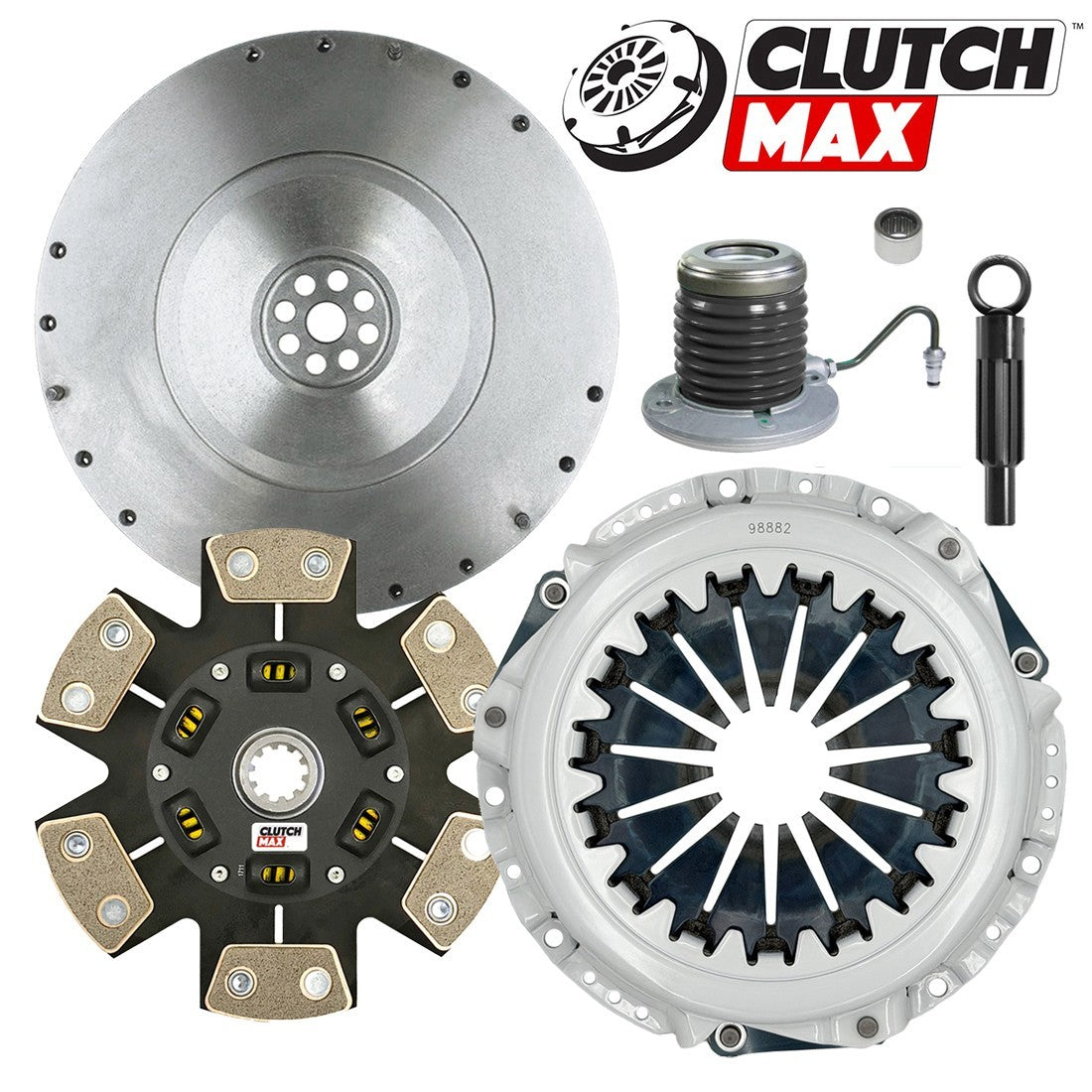 CLUTCHMAX STAGE 4 CLUTCH KIT & FLYWHEEL WITH SLAVE CYLINDER BUNDLE SET [CM07193HDCWS-FW167980-ST4]