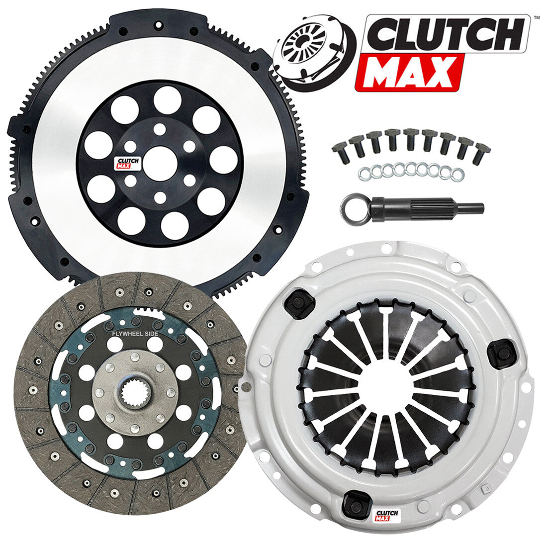 CLUTCHMAX STAGE 1 CLUTCH KIT & PERFORMANCE CHROMOLY FLYWHEEL BUNDLE SET [CM06255HDRLSF-ST1R]