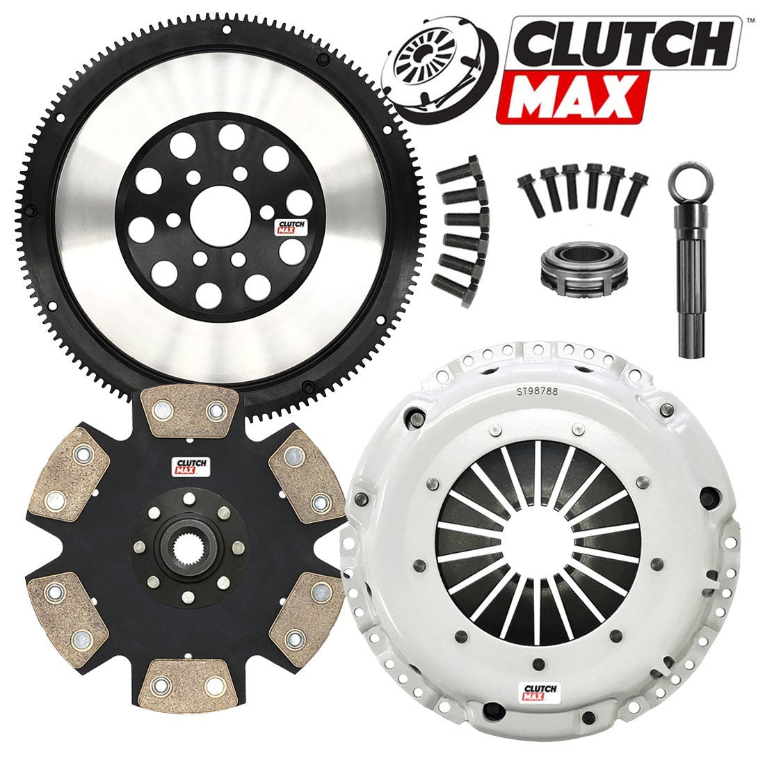 CLUTCHMAX STAGE 4 CLUTCH KIT & PERFORMANCE CHROMOLY FLYWHEEL BUNDLE SET [CM17072HDDLSF-ST4]