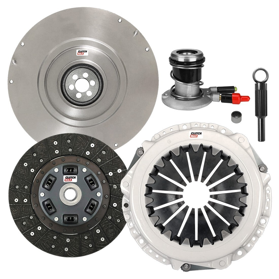 CLUTCHMAX STAGE 2 CLUTCH KIT & FLYWHEEL WITH SLAVE CYLINDER BUNDLE SET [CM07077HDWS-FW167724-ST2]