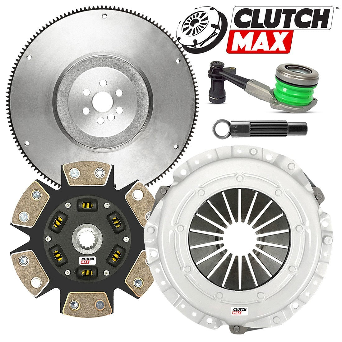 CLUTCHMAX STAGE 3 CLUTCH KIT & FLYWHEEL WITH SLAVE CYLINDER BUNDLE SET [CM04159HDCWS-FW167500-ST3]