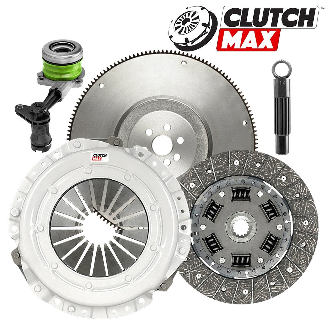 CLUTCHMAX OEM CLUTCH KIT & FLYWHEEL WITH SLAVE CYLINDER BUNDLE SET [CM04159HDWS-FW167500-CK]