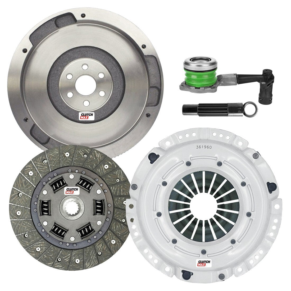 CLUTCHMAX STAGE 1 CLUTCH KIT & FLYWHEEL WITH SLAVE CYLINDER BUNDLE SET [CM04218HDWS-FW167610-ST1]