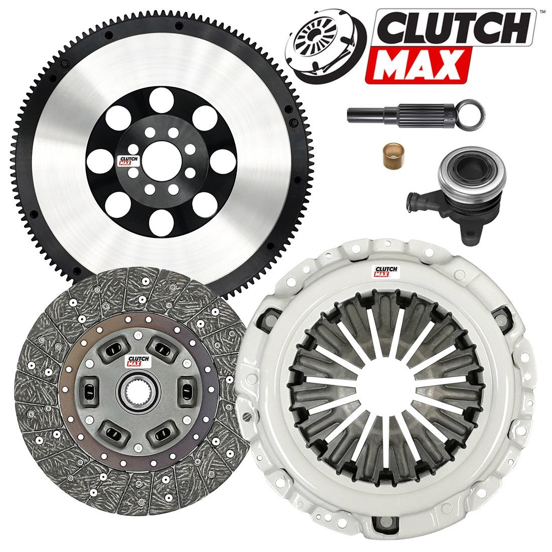 CLUTCHMAX STAGE 1 CLUTCH KIT & PERFORMANCE CHROMOLY FLYWHEEL WITH SLAVE CYLINDER BUNDLE SET [CM06082HDWS-LSF06082-ST1]