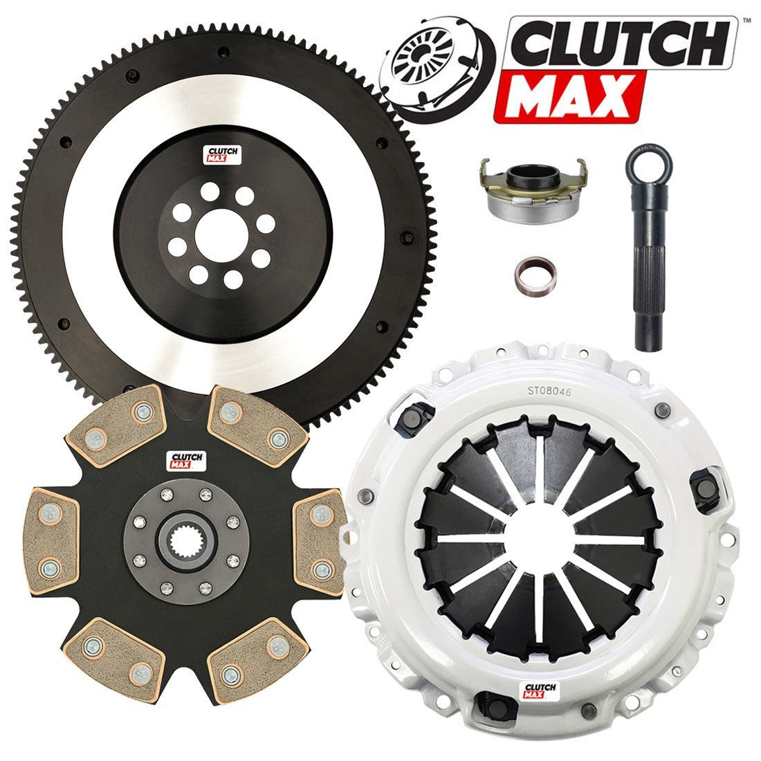 CLUTCHMAX STAGE 4 CLUTCH KIT & PERFORMANCE CHROMOLY FLYWHEEL BUNDLE SET [CM08046HDDLSF-ST4]