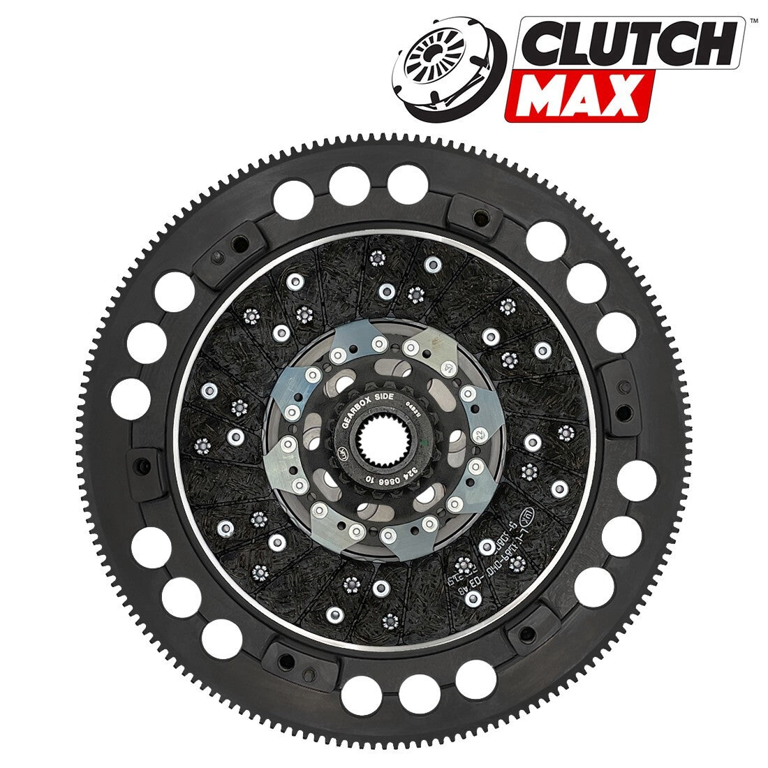 CLUTCHMAX 800HP TWIN PLATE CLUTCH KIT & PERFORMANCE CHROMOLY FLYWHEEL BUNDLE SET [CM04232MPLSF-CK]