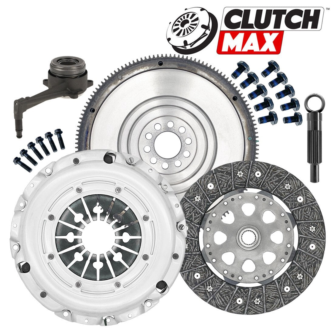 CLUTCHMAX OEM CLUTCH KIT & FLYWHEEL WITH SLAVE CYLINDER BUNDLE SET [CM02217HDRWSFW-CKR]
