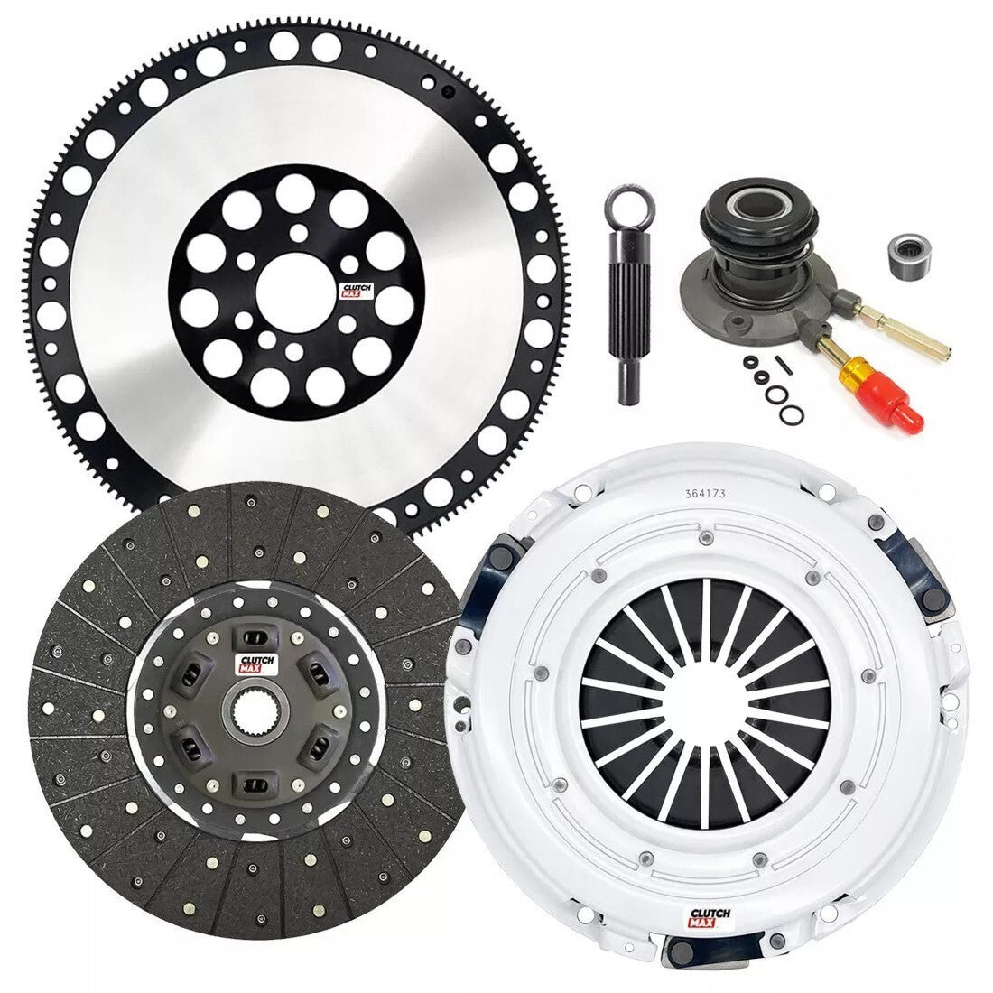 CLUTCHMAX STAGE 2 CLUTCH KIT & PERFORMANCE CHROMOLY FLYWHEEL WITH SLAVE CYLINDER BUNDLE SET [CM04173HDWS-LSF04173-ST2]