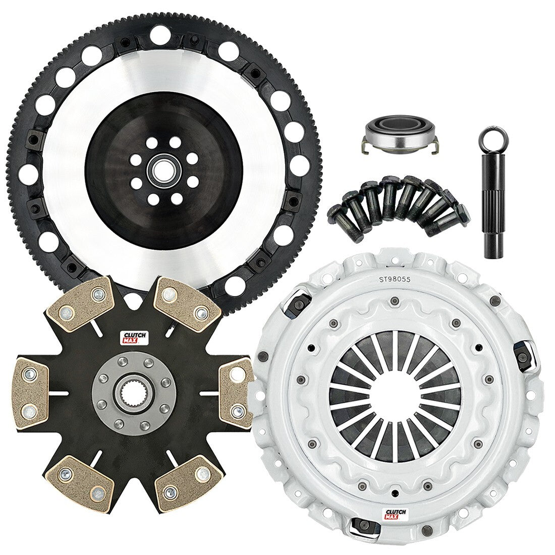 CLUTCHMAX STAGE 4 CLUTCH KIT & PERFORMANCE CHROMOLY FLYWHEEL BUNDLE SET [CM08810HDDLSF-ST4]